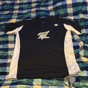 Black and White LS Sports Shirt Size M